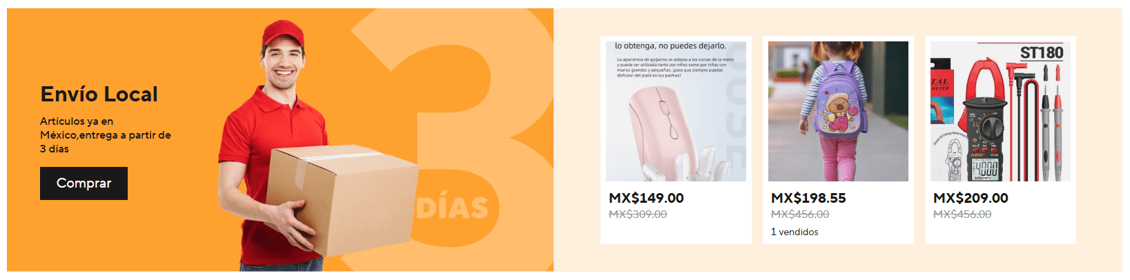 Envío local México Aliexpress