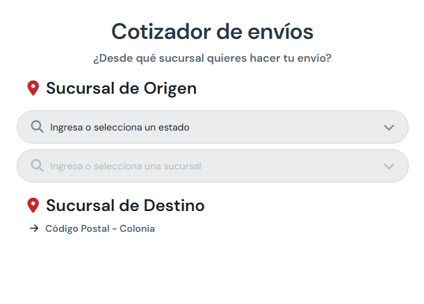 Cotiza tu envío Castores aquí