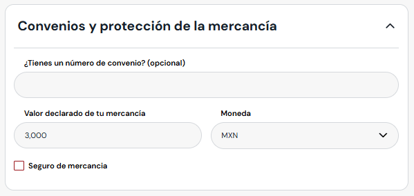Convenios y protección de mercancía