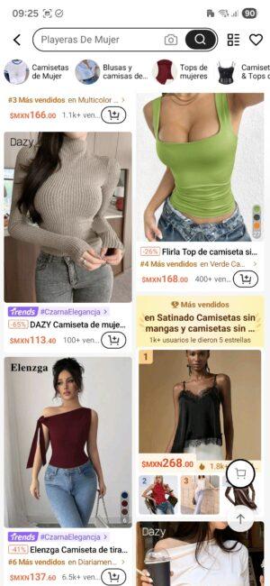 Buscar productos en Shein
