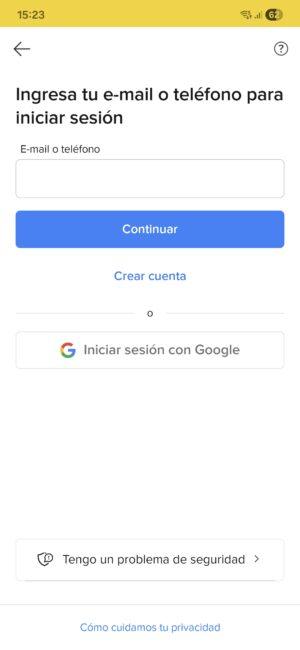 Regístrate o inicia sesión en Mercado Libre