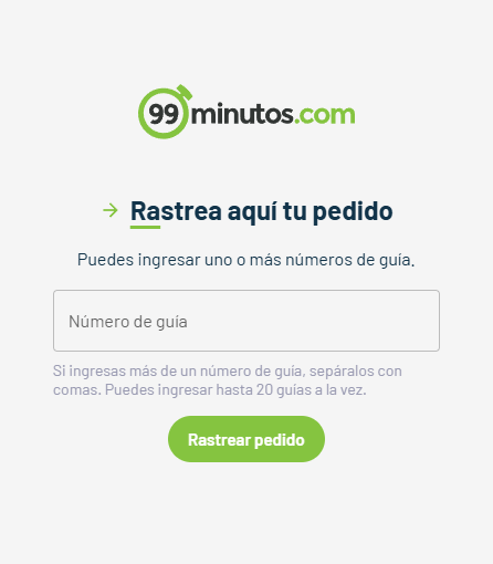 Como hacer el rastreo de un paquete en 99 minutos