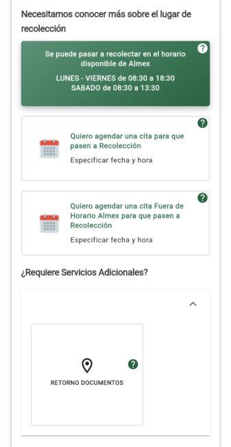 Cotizar un envío con Almex 4
