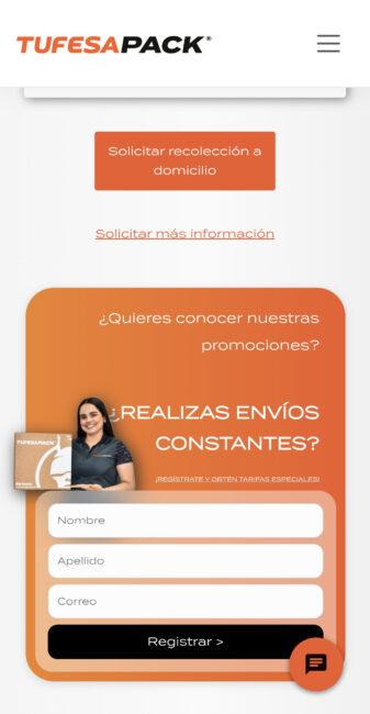 Cotiza un envío con Tufesapack Paso 4