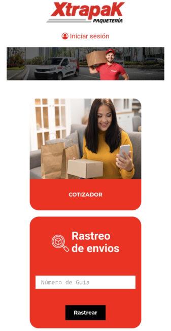 Cotizar un envío en Xtrapak Paso 1