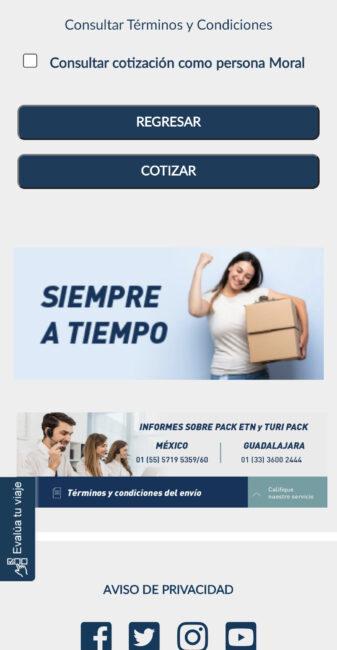Cotizar un paquete con ETN Pack 3