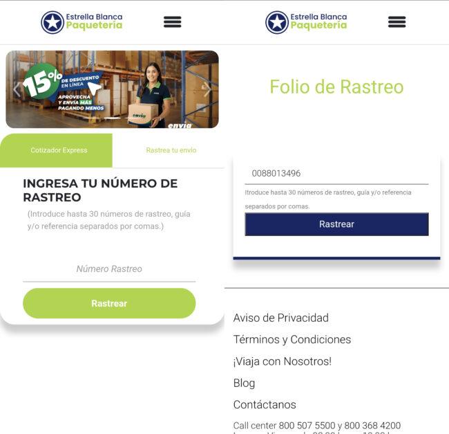 Como rastrear un paquete enviado por Estrella Blanca