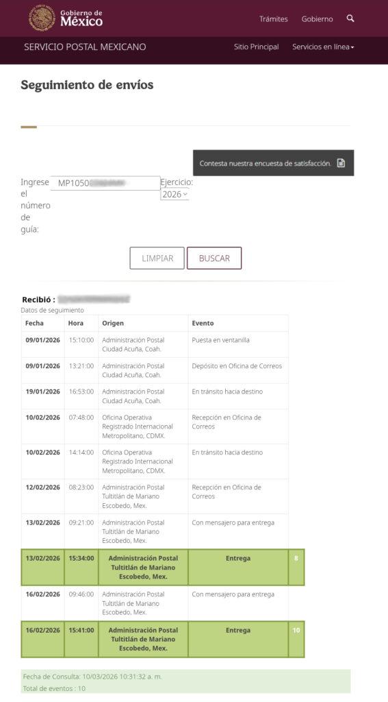 Cómo rastrear un paquete por Correos de México