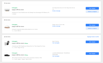 Rastreo de envíos de Mercado Libre